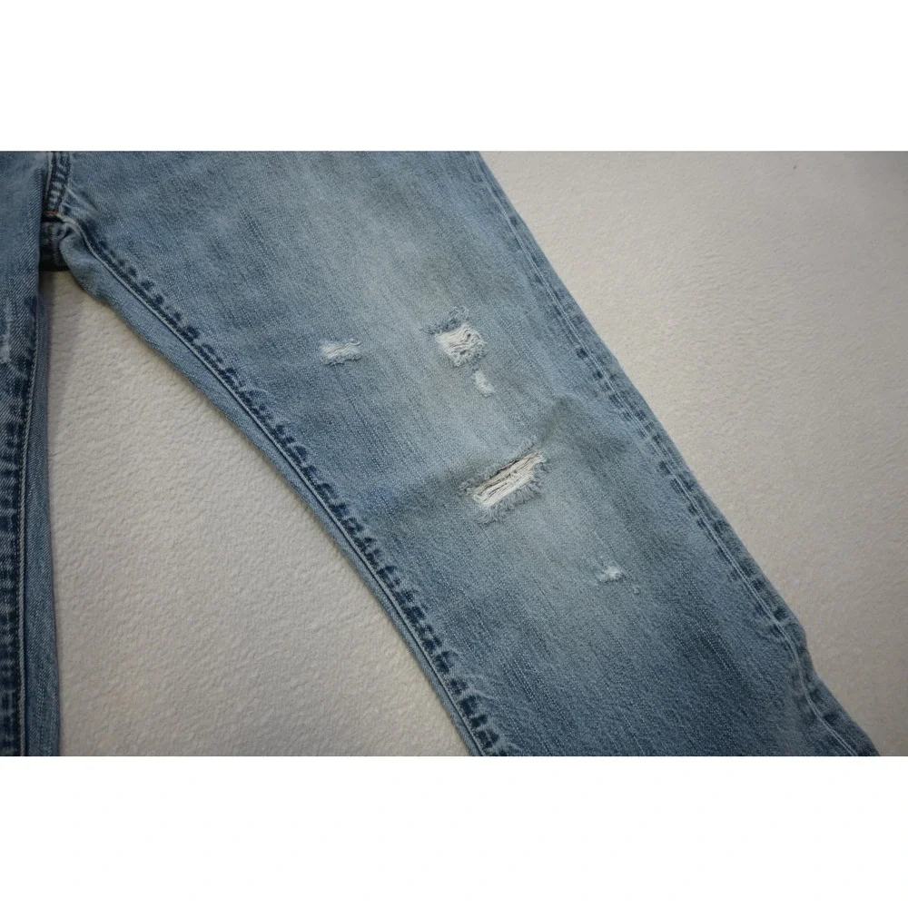 American Eagle Bootcut Jeans Mens‎ 32x30 Light Wash Good Destructed Low Rise